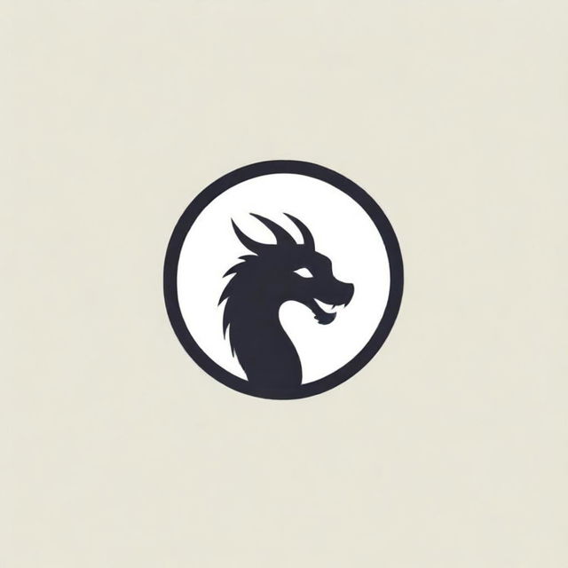 Minimalistic yet striking logo featuring a dragon and the word 'RYUU' tastefully placed within the design