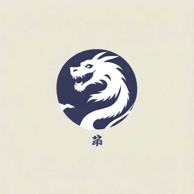 An impactful logo illustrating a traditional Japanese dragon, with the Kanji character for 'dragon' (竜) elegantly incorporated within the design