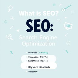 An eye-catching Instagram feed post design explaining 'What is SEO?'