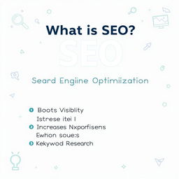 An eye-catching Instagram feed post design explaining 'What is SEO?'