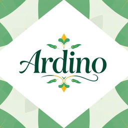 Aesthetic and captivating logo design using 'Ardino' as the central pattern