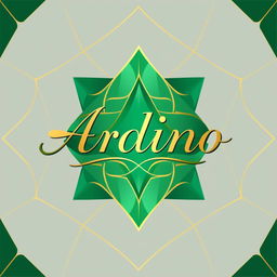 Aesthetic and captivating logo design using 'Ardino' as the central pattern