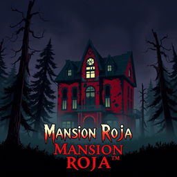 A pixel art style design for a video game menu titled 'Mansion Roja'