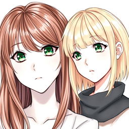 A detailed drawing featuring two characters who are the same person at different stages in life