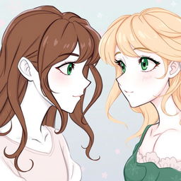 A drawing of two characters who are the same person at different points in life, staring at one another