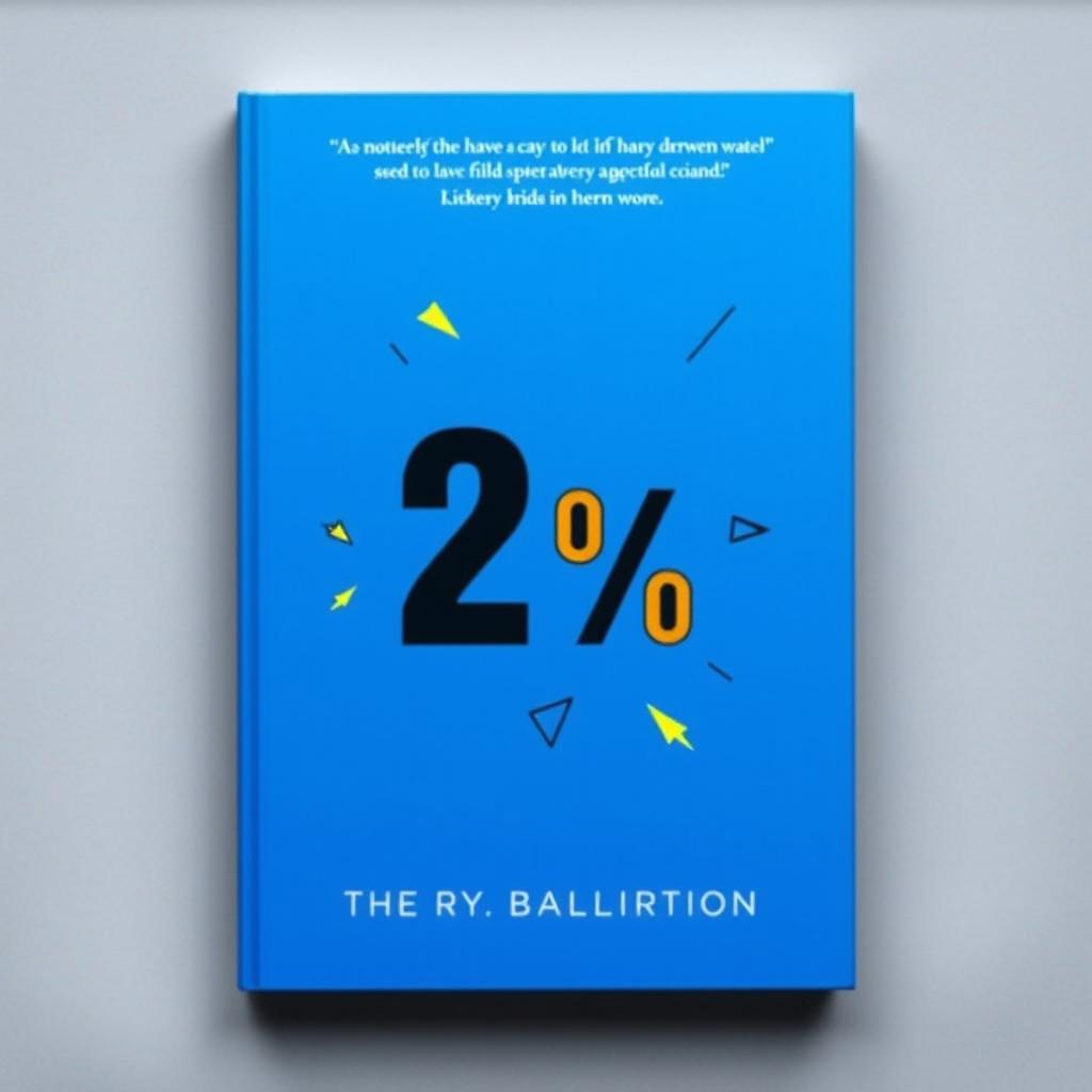 A striking book cover design that embodies the theme of '2%'