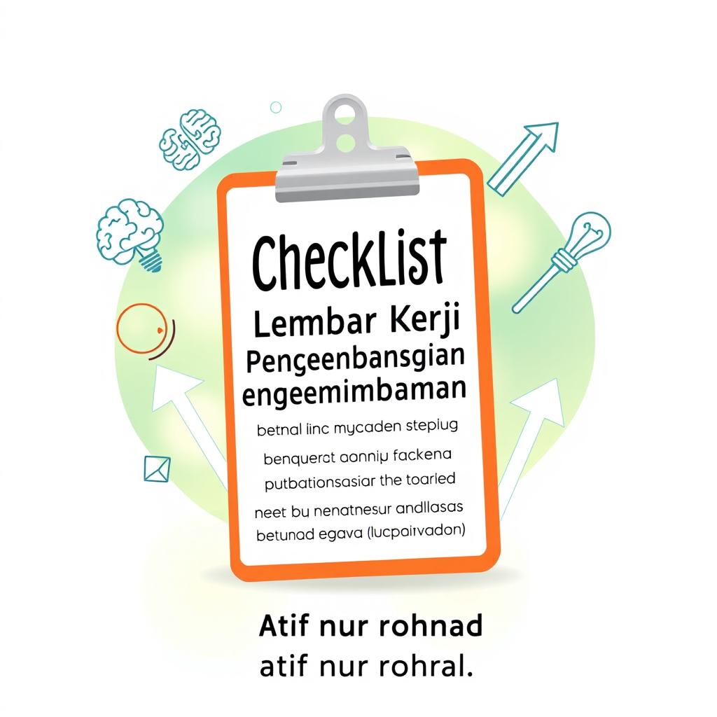 A visually appealing design featuring a clipboard with a checklist as the central visual element, embodying the practical aspect of personal development