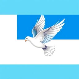 A horizontal flag design featuring a stark white left half and a vibrant blue right half