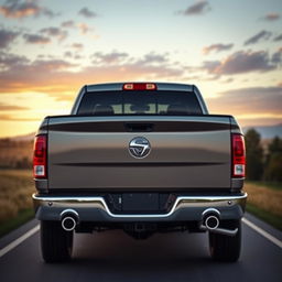 A realistic depiction of a pickup truck featuring a prominent 'S' emblem, viewed from a distance