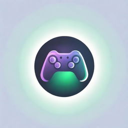 Design a compelling logo for a game streaming service, showcasing a mix of green and purple shades, with elements reflecting the gaming world.