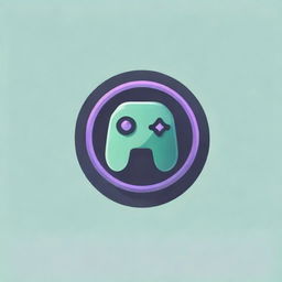 Design a compelling logo for a game streaming service, showcasing a mix of green and purple shades, with elements reflecting the gaming world.