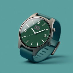 A sleek and modern sustainable watch designed with recycled plastic, showcasing a stylish and eco-friendly aesthetic