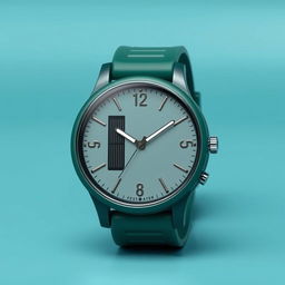 A sleek and modern sustainable watch designed with recycled plastic, showcasing a stylish and eco-friendly aesthetic