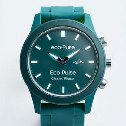 A stylish and innovative sustainable watch named 'Eco Pulse I', designed with a contemporary flair