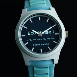 A stylish and innovative sustainable watch named 'Eco Pulse I', designed with a contemporary flair