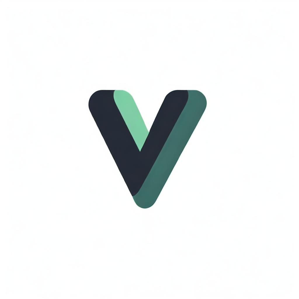 Render a logo incorporating the letter 'V', stylized and colored with contrasting shades of black and intense green.