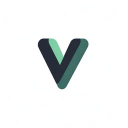 Render a logo incorporating the letter 'V', stylized and colored with contrasting shades of black and intense green.