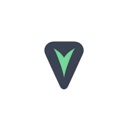 Design a captivating black and green logo featuring the letter 'V', tailored specifically for a gaming brand.