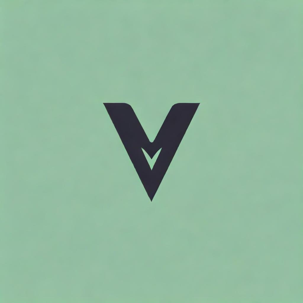 Design a captivating black and green logo featuring the letter 'V', tailored specifically for a gaming brand.