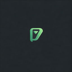 Create a gaming logo with a vivid green 'V' prominently displayed against a stark black background.