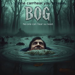 A chilling horror movie poster titled "Bog - No one can hear you scream"