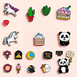 An enchanting collection of 20 unique pins, each depicted in its own individual image, celebrating a wide variety of themes and designs