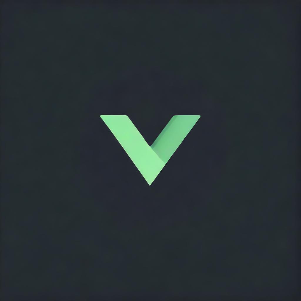 Craft a compelling gaming logo containing a luminescent green 'V' within a painted circle, offset by a dark black backdrop.