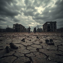 A hauntingly empty landscape that captures the devastation of the Holocaust