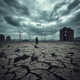 A hauntingly empty landscape that captures the devastation of the Holocaust