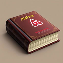 An encyclopedic book titled 'AirBnBible: The most thorough guide for hosts new to pro', designed to resemble a traditional Bible with the Airbnb logo prominently displayed on the cover