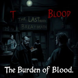 A dark and introspective scene representing the tale "The Burden of Blood"