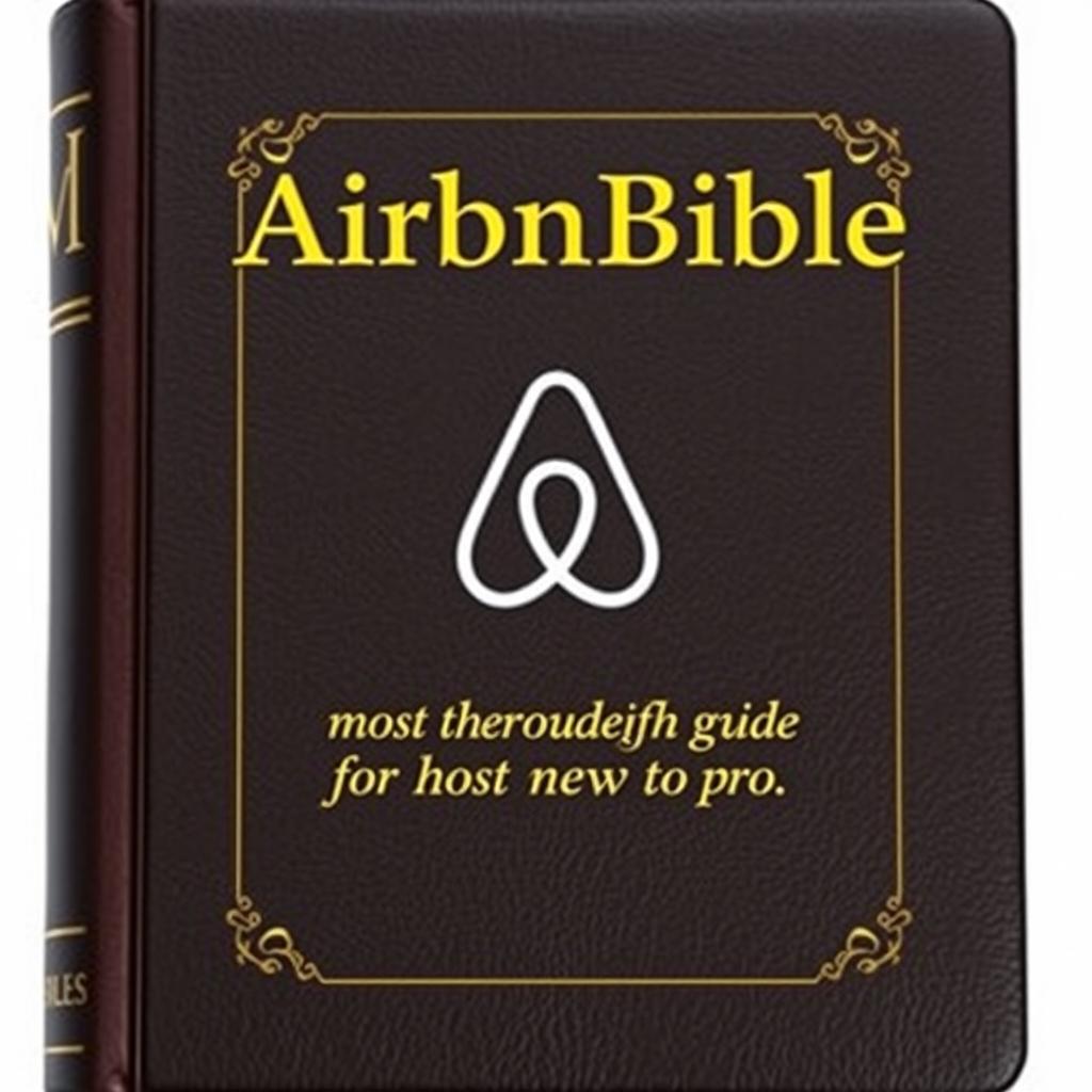 A straight-on book cover featuring the title 'AirBnBible: The most thorough guide for hosts new to pro'