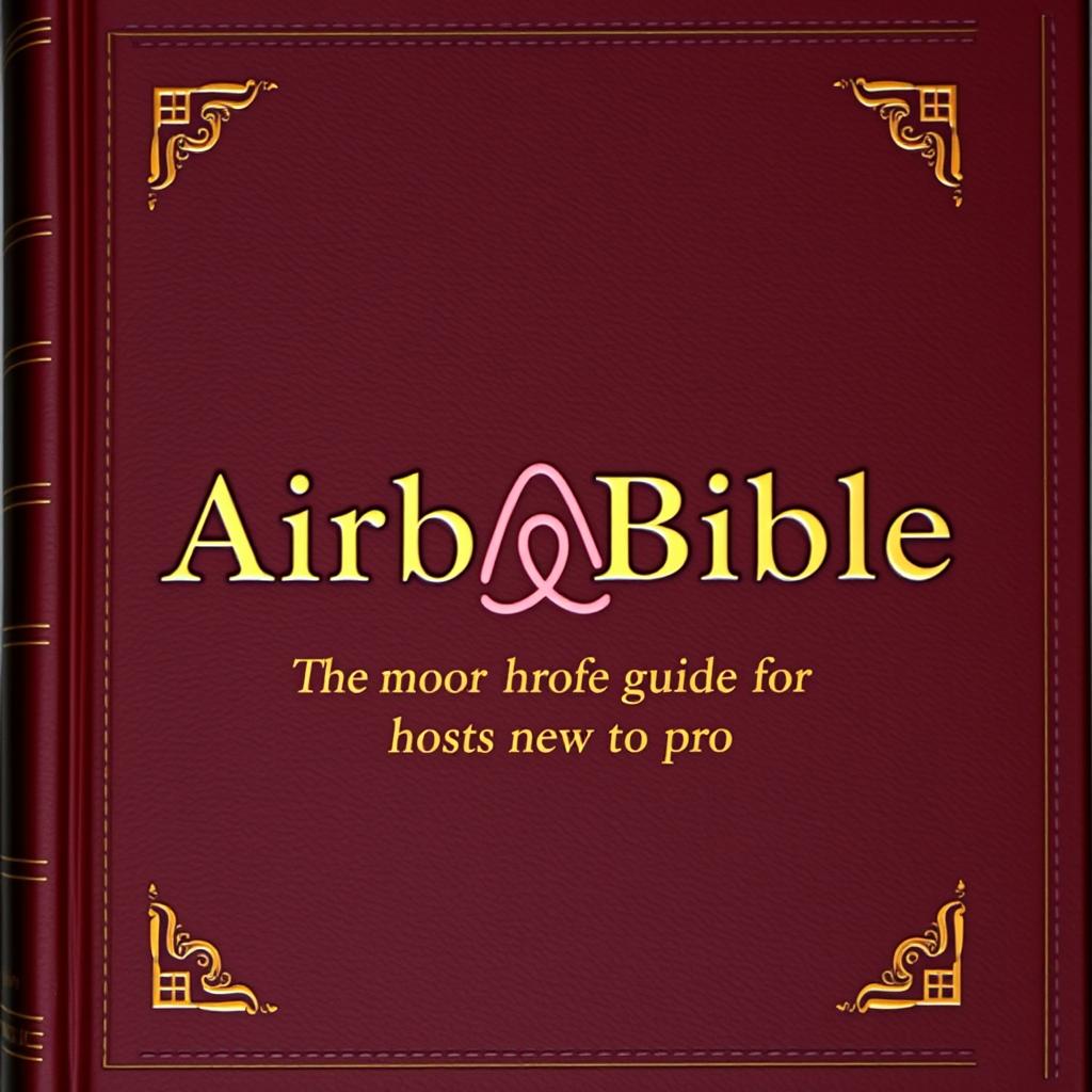 A straight-on book cover featuring the title 'AirBnBible: The most thorough guide for hosts new to pro'