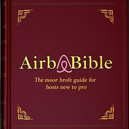 A straight-on book cover featuring the title 'AirBnBible: The most thorough guide for hosts new to pro'