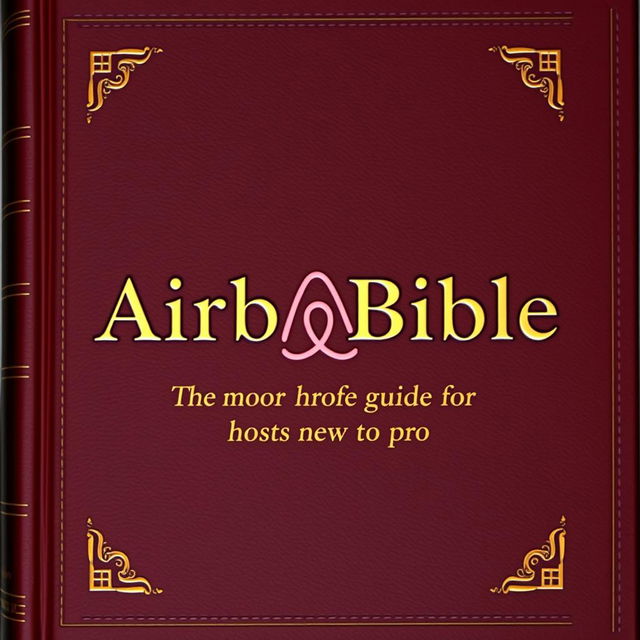 A straight-on book cover featuring the title 'AirBnBible: The most thorough guide for hosts new to pro'