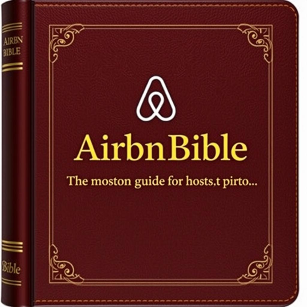 A straight-on book cover featuring the title 'AirBnBible: The most thorough guide for hosts new to pro'