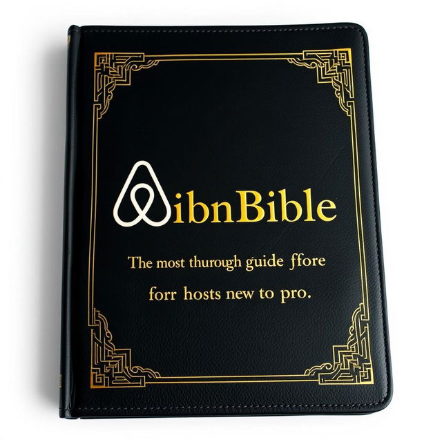 A straight-on book cover featuring the title 'AirBnBible: The most thorough guide for hosts new to pro'