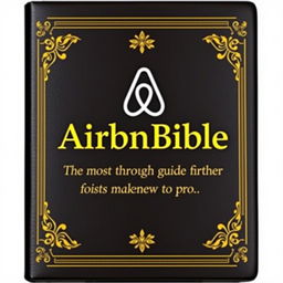 A straight-on book cover for 'AirBnBible: The most thorough guide for hosts new to pro', designed to resemble a classic Bible