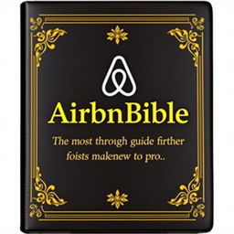 A straight-on book cover for 'AirBnBible: The most thorough guide for hosts new to pro', designed to resemble a classic Bible