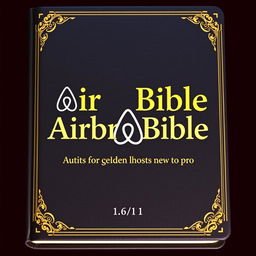 A straight-on book cover for 'AirBnBible: The most thorough guide for hosts new to pro', designed to resemble a classic Bible