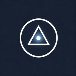 Generate an image of a massive WAU symbol, shining brightly against a dark background.