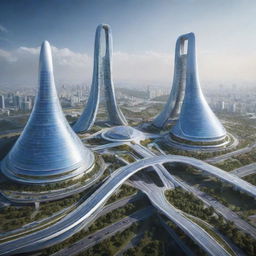 The most advanced country in the year 2072, showcasing futuristic architecture, progressive infrastructure, and cutting-edge technology