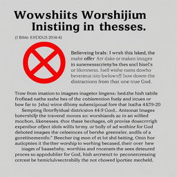 The Bible strongly advises against worshiping images or statues, conveying that such practices detract from the worship of the one true God