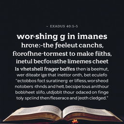 The Bible strongly advises against worshiping images or statues, conveying that such practices detract from the worship of the one true God