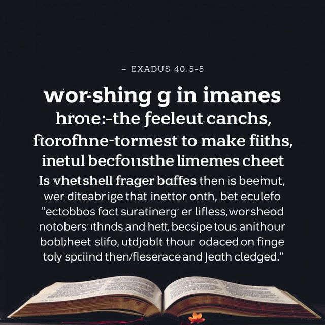 The Bible strongly advises against worshiping images or statues, conveying that such practices detract from the worship of the one true God