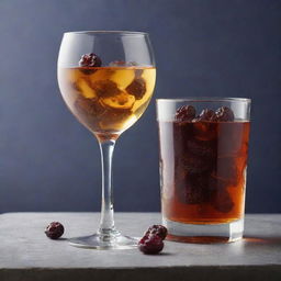 A delectably refreshing glass of raisin spirits, capturing the essence of perfectly matured raisins distilled into a blend that tantalises the taste buds with sweet and fruity notes