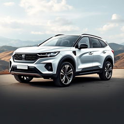 A high-quality sports SUV with a bold and dynamic design, featuring a sleek aerodynamic body and aggressive stance