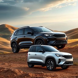 A high-quality sports SUV with a bold and dynamic design, featuring a sleek aerodynamic body and aggressive stance