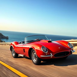 A high-quality classic sports car, exuding timeless elegance and powerful performance