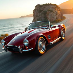 A high-quality classic sports car, exuding timeless elegance and powerful performance